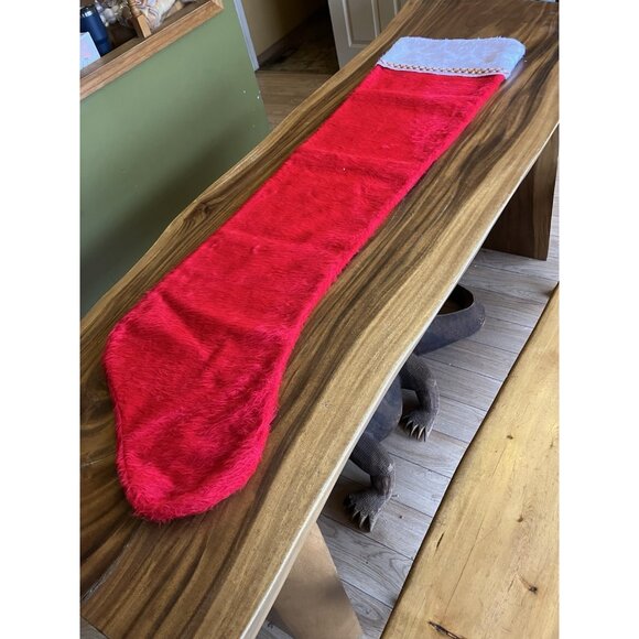 Rare Vintage Extra Large Unbranded 60” X 13” Christmas Stocking - Picture 3 of 12